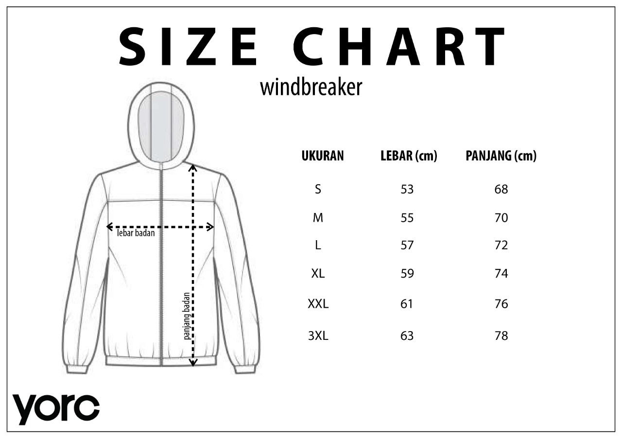 Yorc Size Chart